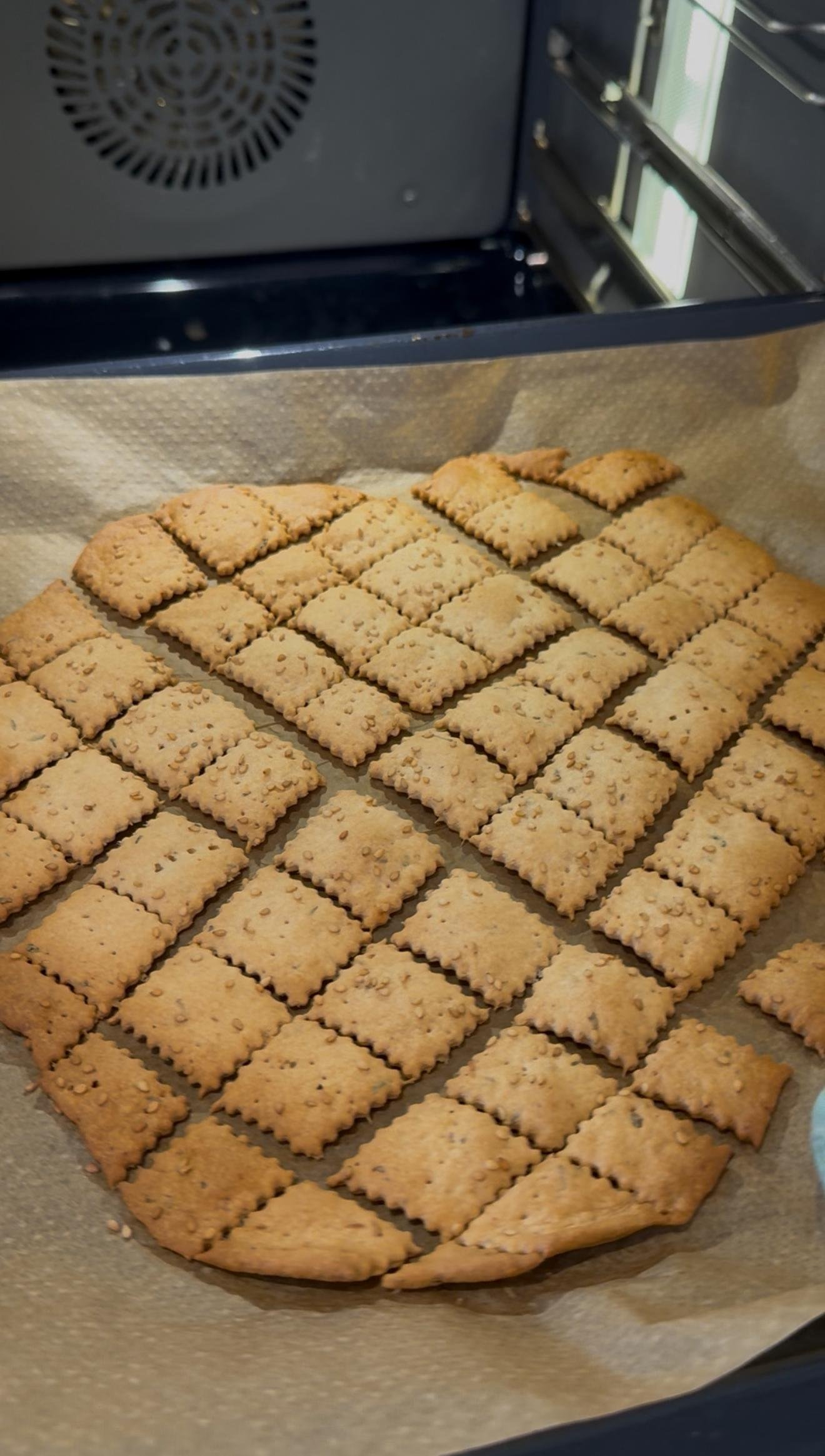 crackers van zuurdesemrestant