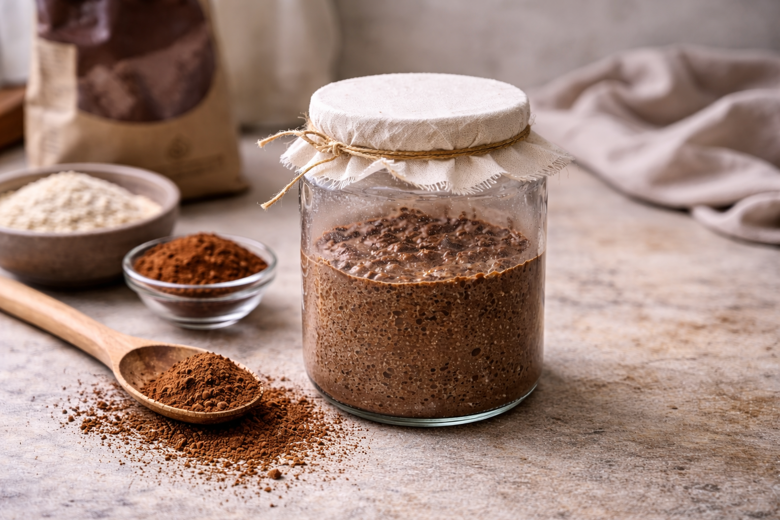 Cacao starter maken zo geef je je zuurdesem een chocoladetwist Cacao starter maken zo geef je je zuurdesem een chocoladetwist