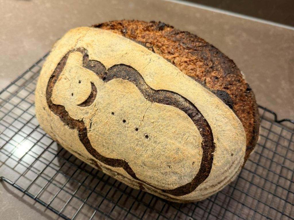 Gingerbread zuurdesembrood met winterse kruiden en gember