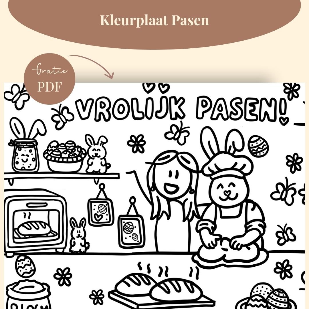 kleurplaat zuurdesem pasen