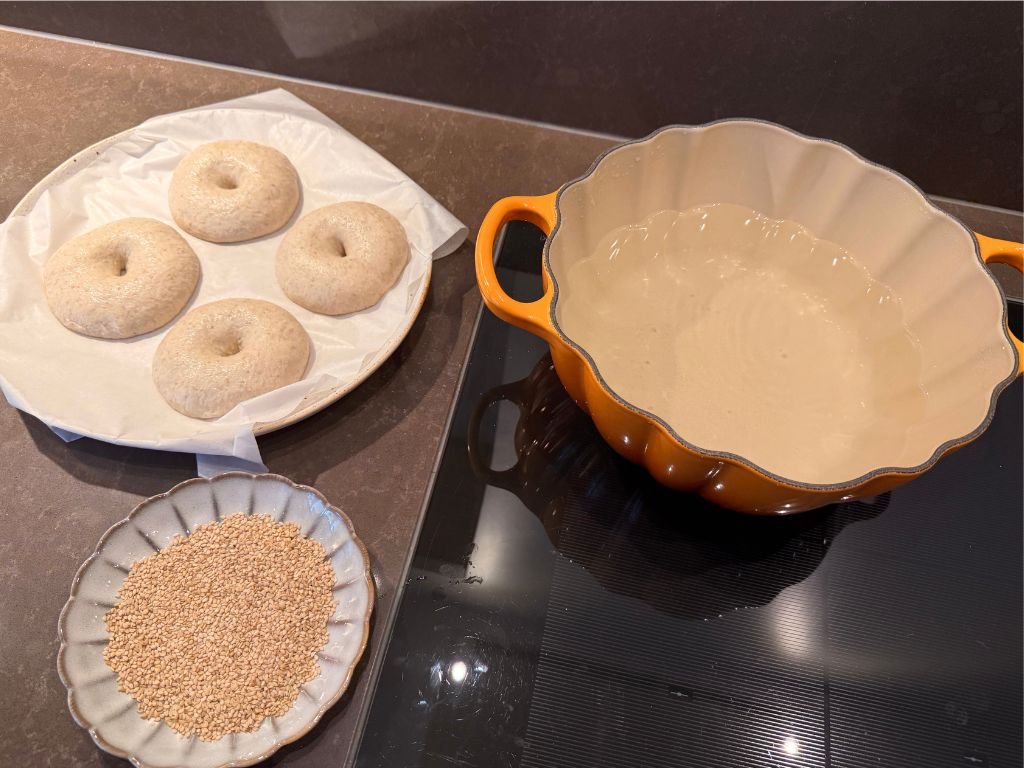voorbereidingen-zuurdesem-bagels-koken voorbereidingen zuurdesem bagels koken
